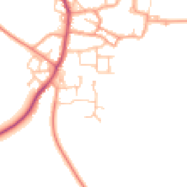 Daytime road noise heatmap for CV47 2DQ