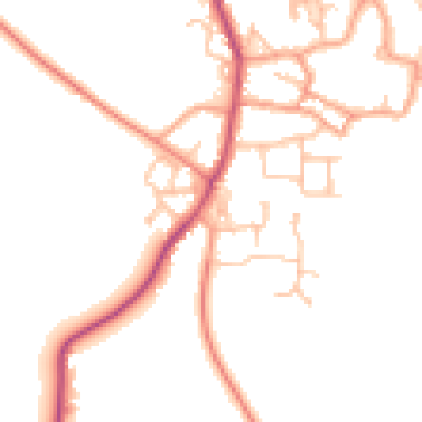 Daytime road noise heatmap for CV47 2QR