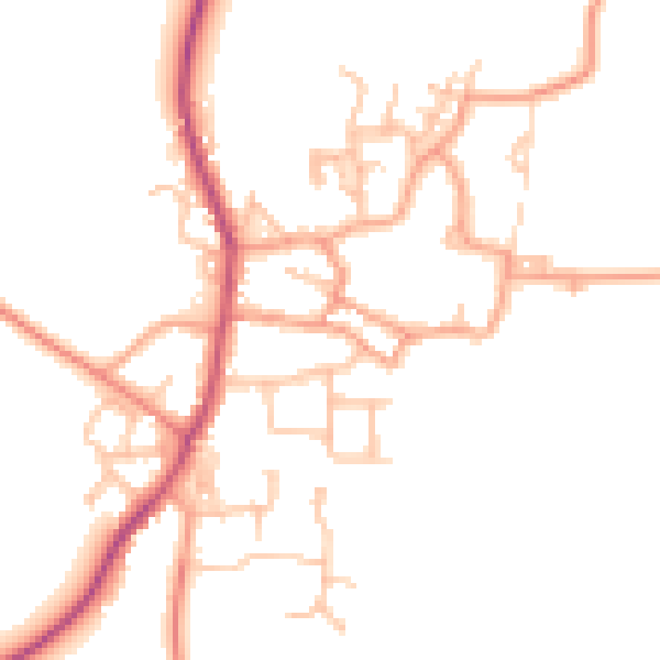 Daytime road noise heatmap for CV47 2RB