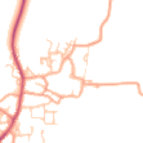 Daytime road noise heatmap for CV47 2RJ