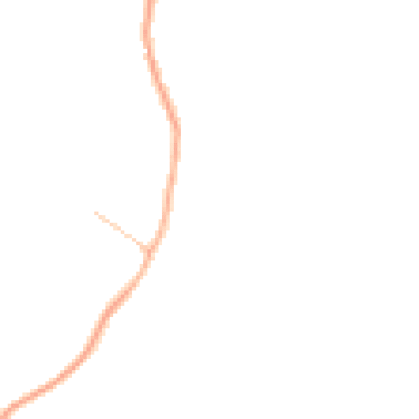 Night-time road noise heatmap for CV47 2TE