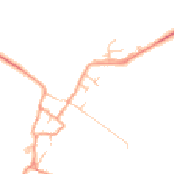 Daytime road noise heatmap for CV47 2XS