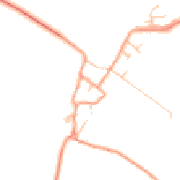 Daytime road noise heatmap for CV47 2YL