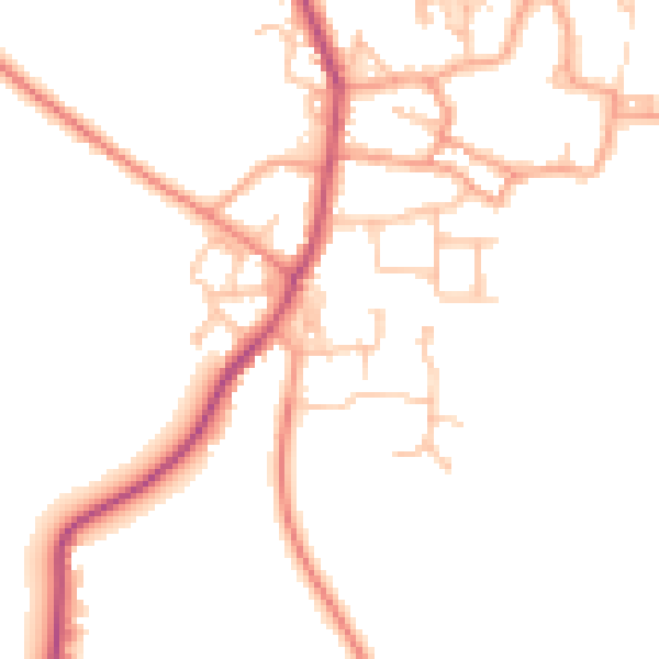 Daytime road noise heatmap for CV47 2YS