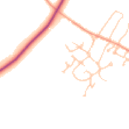 Daytime road noise heatmap for CV47 8FD