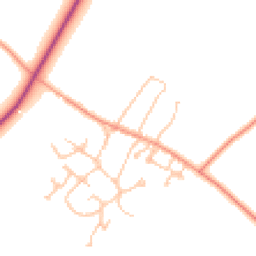 Daytime road noise heatmap for CV47 8FG