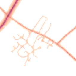 Daytime road noise heatmap for CV47 8FN
