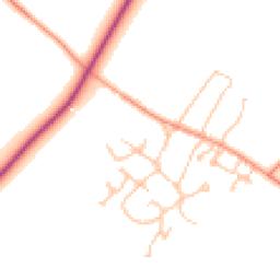 Daytime road noise heatmap for CV47 8JD