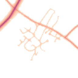 Daytime road noise heatmap for CV47 8JE