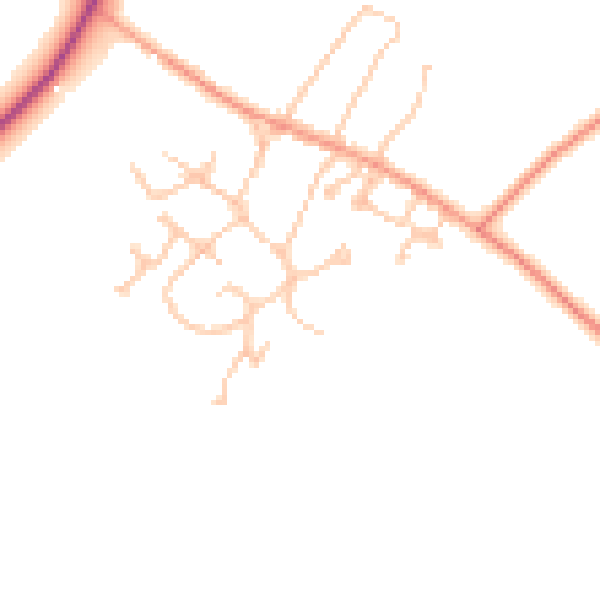 Daytime road noise heatmap for CV47 8JG