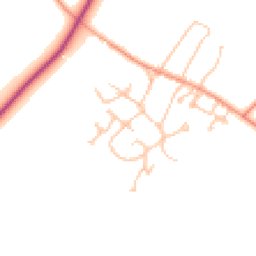 Daytime road noise heatmap for CV47 8JJ