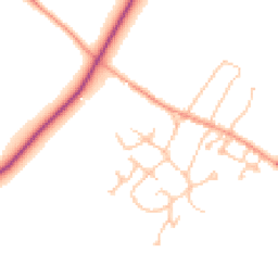 Daytime road noise heatmap for CV47 8JW