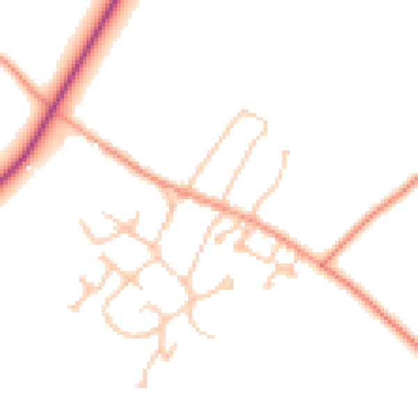 Daytime road noise heatmap for CV47 8JX