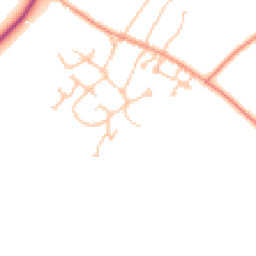 Daytime road noise heatmap for CV47 8LE