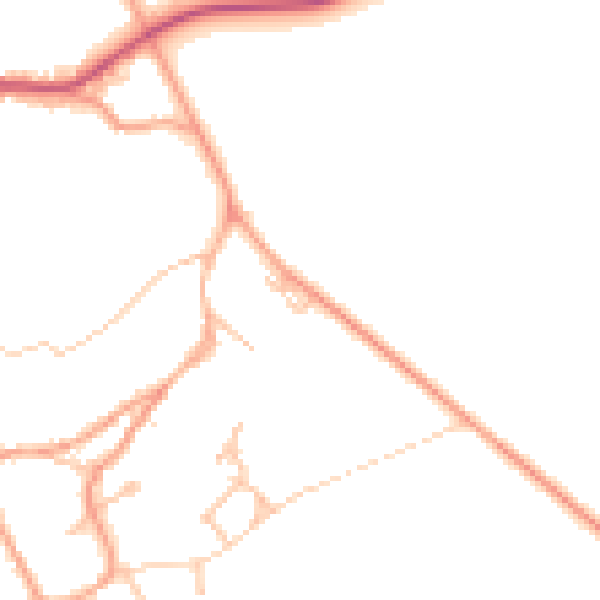 Daytime road noise heatmap for CV47 8PH