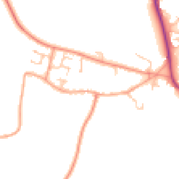Daytime road noise heatmap for CV47 9PW