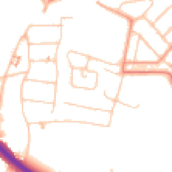 Daytime road noise heatmap for CV5 6AL