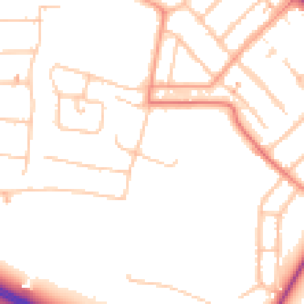 Daytime road noise heatmap for CV5 6AX