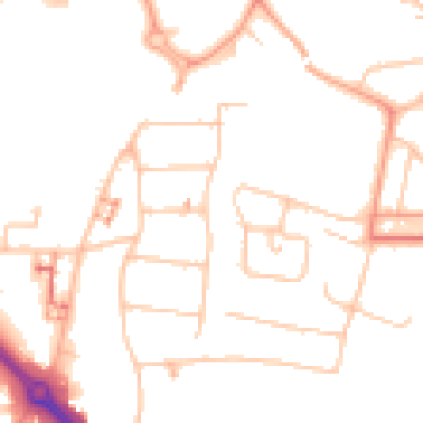 Daytime road noise heatmap for CV5 6BA