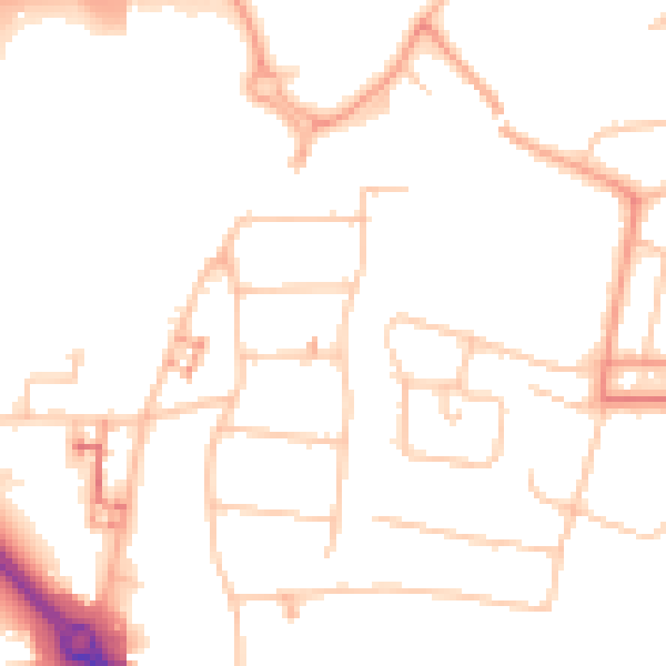Daytime road noise heatmap for CV5 6BB