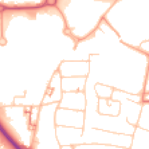 Daytime road noise heatmap for CV5 6BE
