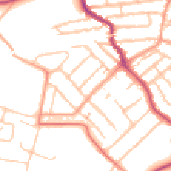 Daytime road noise heatmap for CV5 6BF
