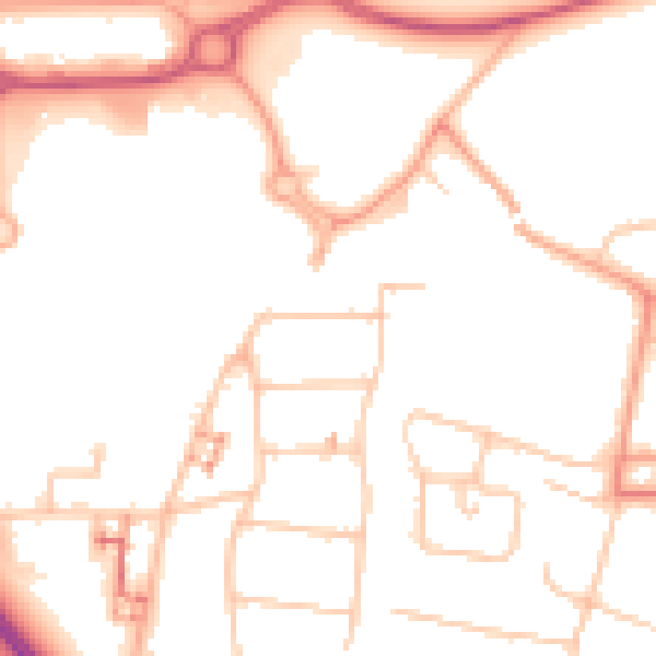 Daytime road noise heatmap for CV5 6BG