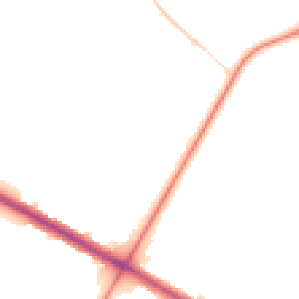 Night-time road noise heatmap for CV5 6BY