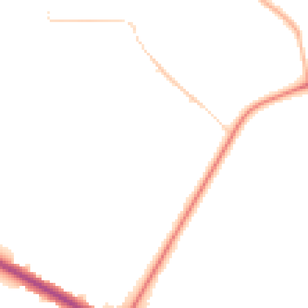 Night-time road noise heatmap for CV5 6BZ
