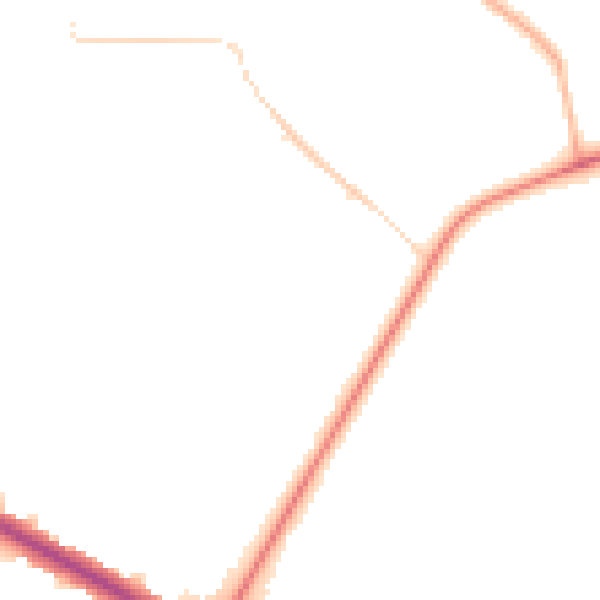 Night-time road noise heatmap for CV5 6DA