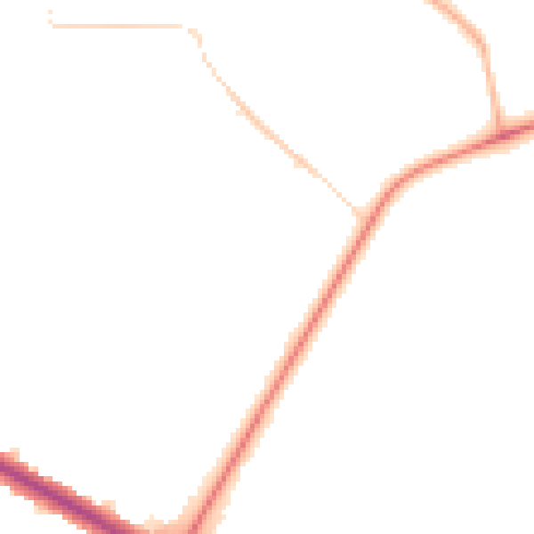 Night-time road noise heatmap for CV5 6DB