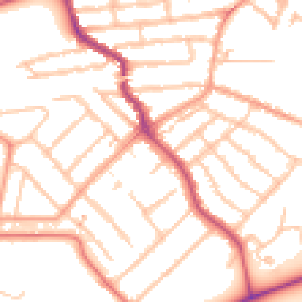 Daytime road noise heatmap for CV5 6DP