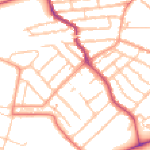 Daytime road noise heatmap for CV5 6EP