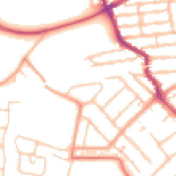 Daytime road noise heatmap for CV5 6FU