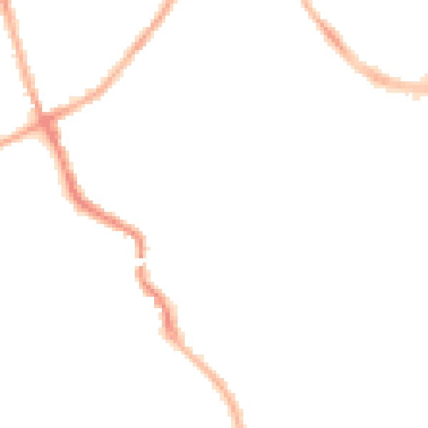 Night-time road noise heatmap for CV5 6GG