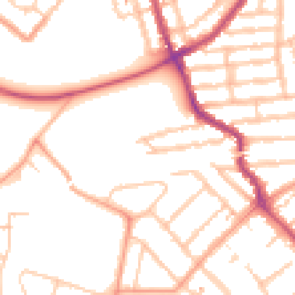 Daytime road noise heatmap for CV5 6GT