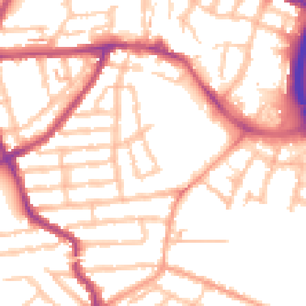 Daytime road noise heatmap for CV5 6HW