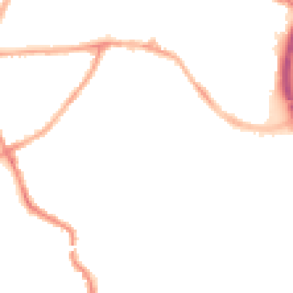 Night-time road noise heatmap for CV5 6HW