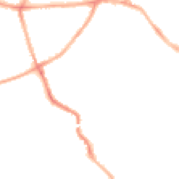 Night-time road noise heatmap for CV5 6LA