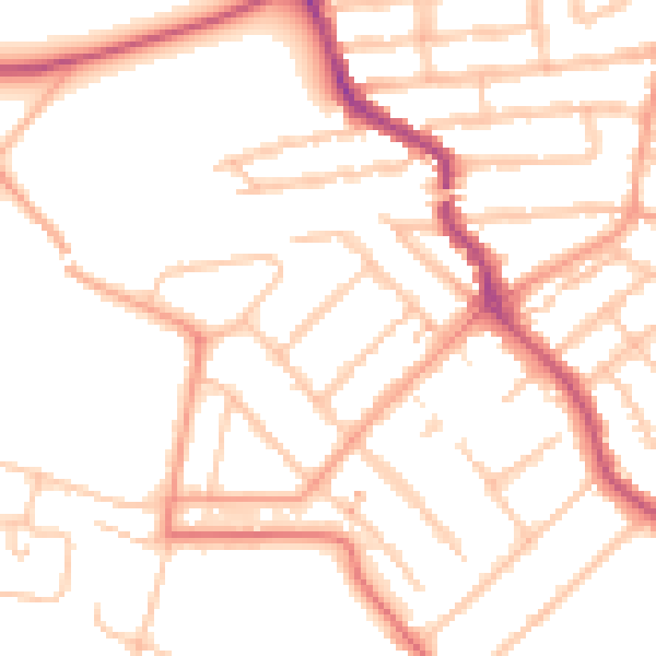Daytime road noise heatmap for CV5 6LY