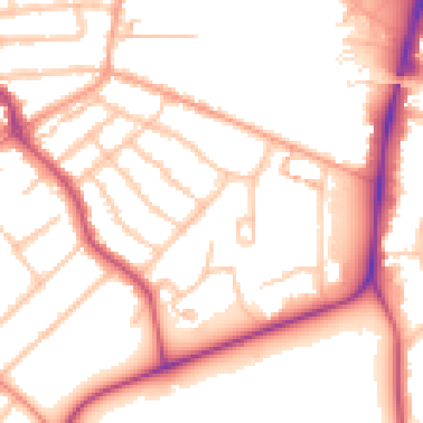 Daytime road noise heatmap for CV5 6PF