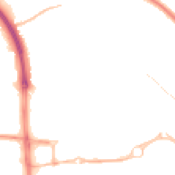 Night-time road noise heatmap for CV5 7AD