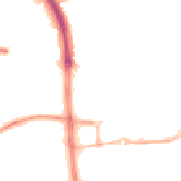 Night-time road noise heatmap for CV5 7AJ