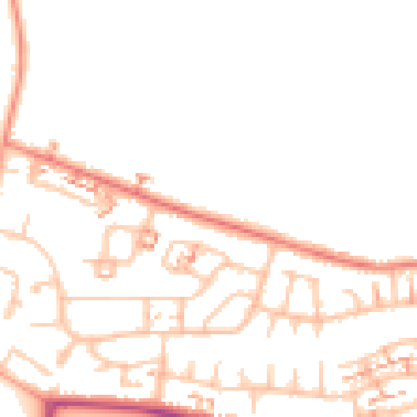 Daytime road noise heatmap for CV5 7DL