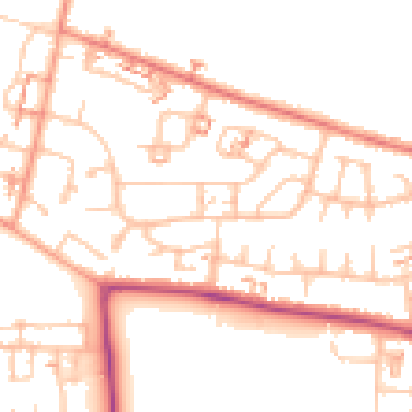 Daytime road noise heatmap for CV5 7ES