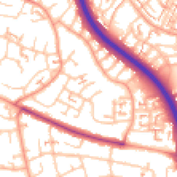 Daytime road noise heatmap for CV5 7HA