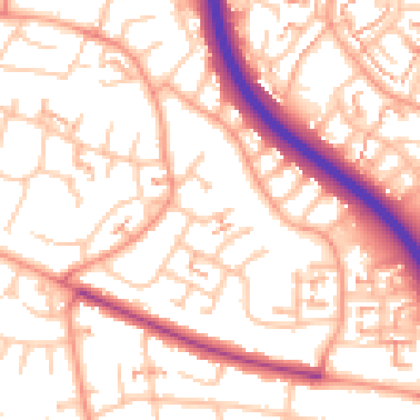 Daytime road noise heatmap for CV5 7HH
