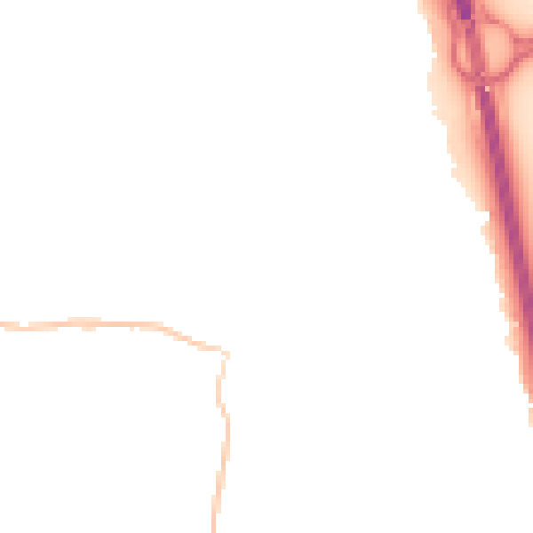 Night-time road noise heatmap for CV5 7PQ