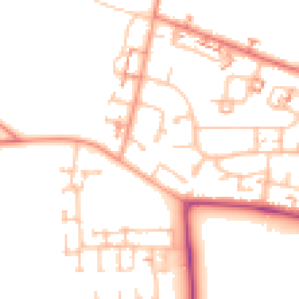 Daytime road noise heatmap for CV5 7QE
