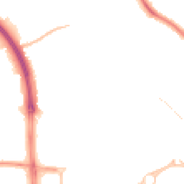 Night-time road noise heatmap for CV5 8BH